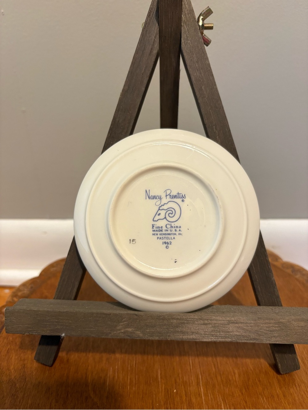 Vintage Nancy Prentiss Pastel China Plate MCM 60s - Picture 2 of 3